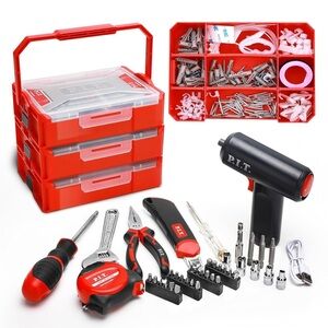 ✨BNWT - P.I.T. Portable 3 Drawer Tool Organizer 50-Pieces Mechanics Tool Set✨